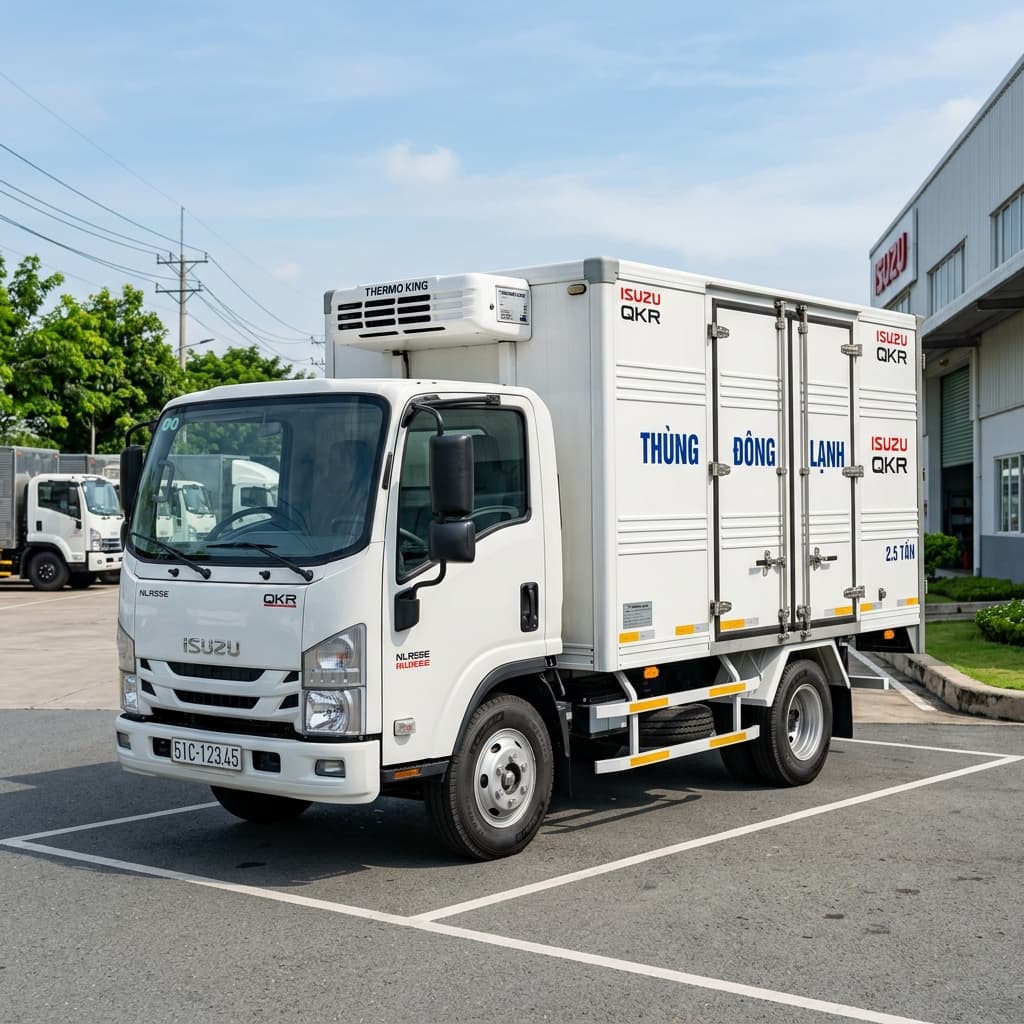 ISUZU QKR 77HE4 thùng đông lạnh 2020 — Xe zin, đăng kiểm dài